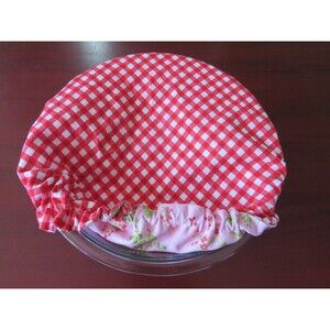 Kitchenaid Bowl Cover Reversible Pink Floral and Red Gingham Mixer Cover